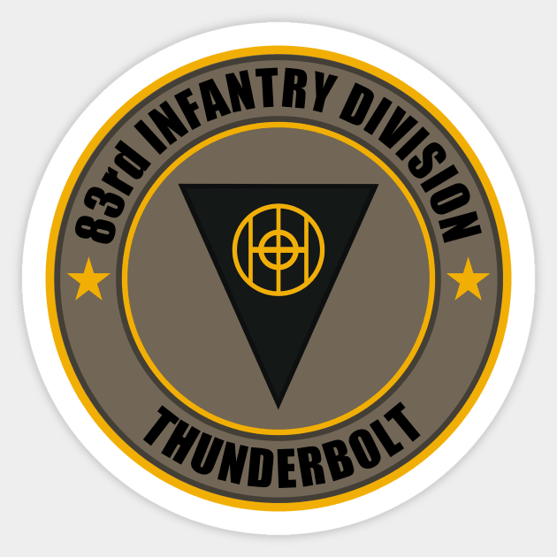 83rd Infantry Division Patch Thunderbolt Sticker by Firemission45